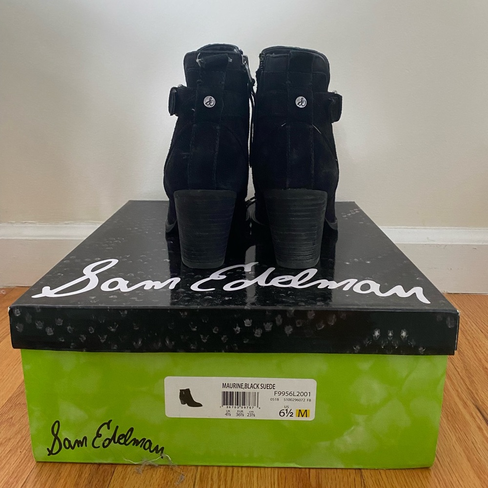 Sam Edelman- Maurline Black Suede Bootie
